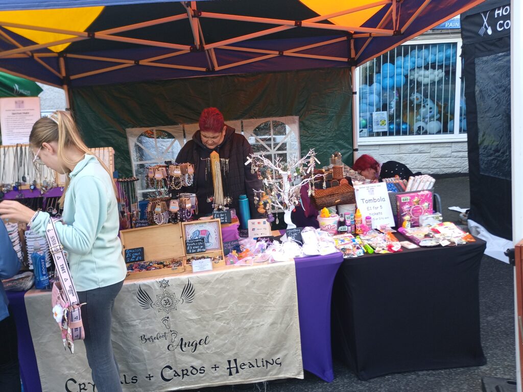 Stall at Callington honey fair