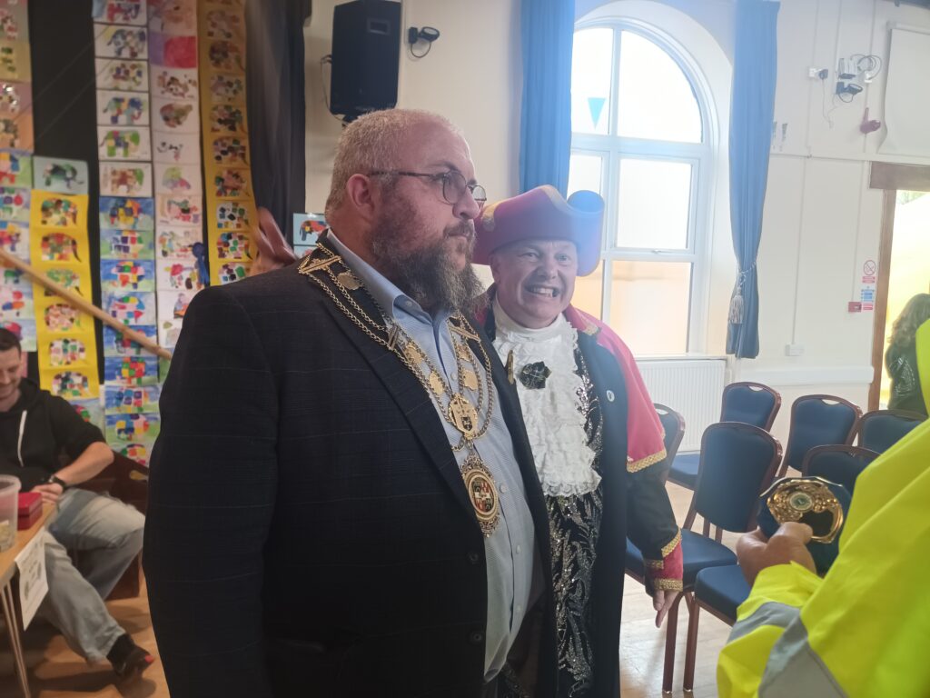Councillor and mayor of Callington Steve pound with the Town crier