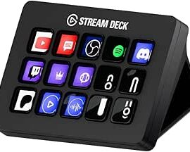 Elgato Stream Deck MK.2 – Studio Controller, 15 macro keys, trigger actions in apps and software like OBS, Twitch, ​YouTube and more, works with Mac and PC