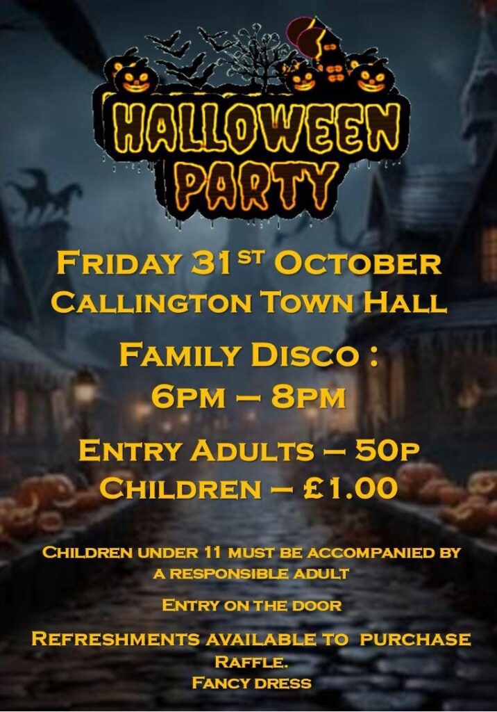 Family Halloween party in Callington Town Hall. This is a very popular event in Callington