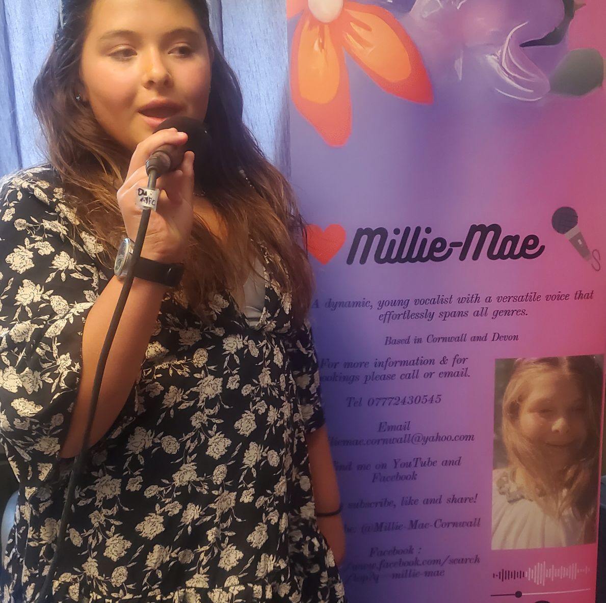 Millie-Mae, Singer Callington. available for parties, weddings, restaurants, nursing homes and community events.
