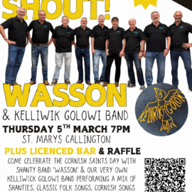 ST. PIRANS DAY Trelawny Shout in Callington