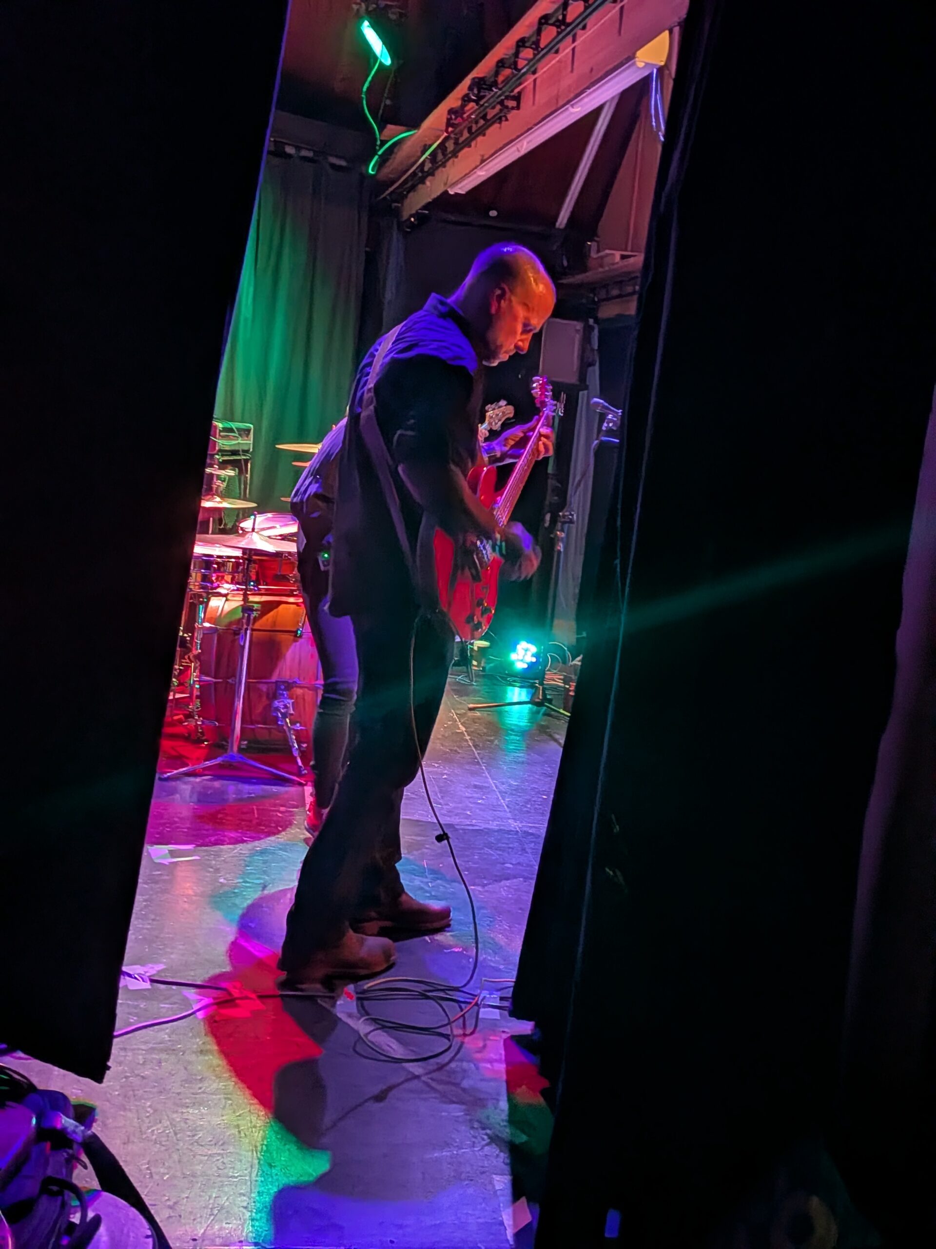 Back stage view at Callington theatre 